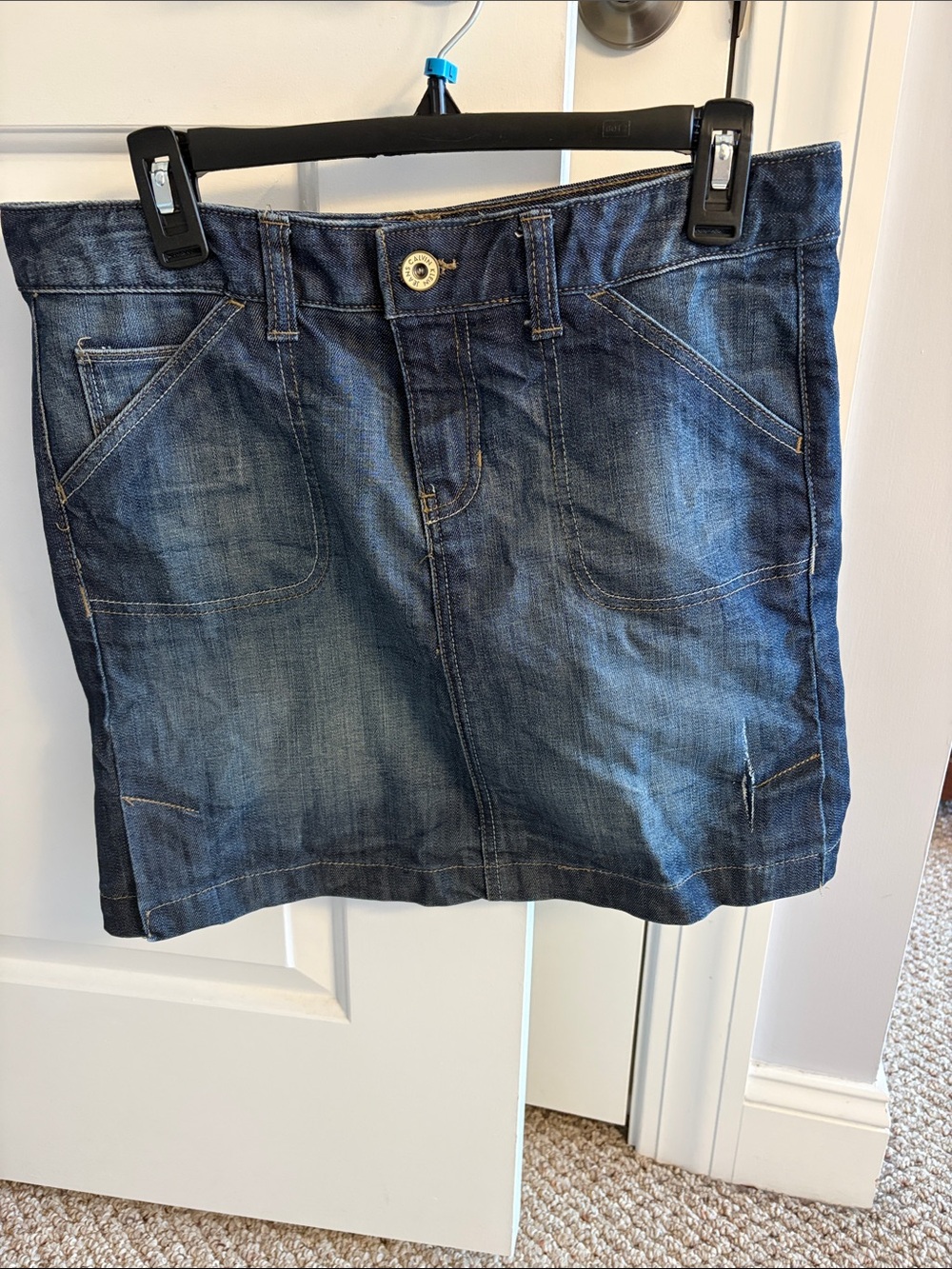 Calvin Klein Blue Denim Mini Skirt